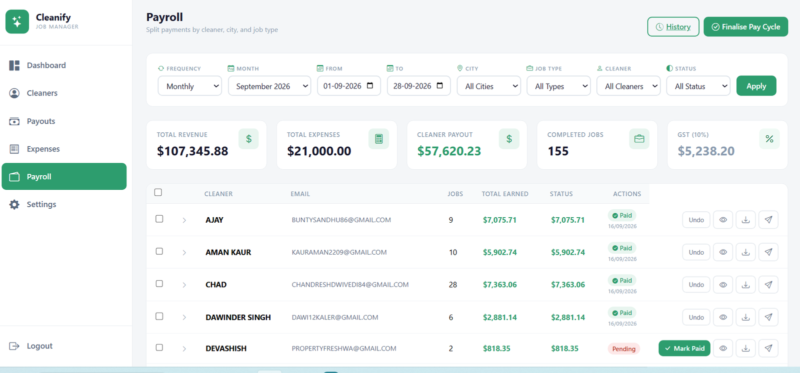 Project screenshot — Axis Software Solutions